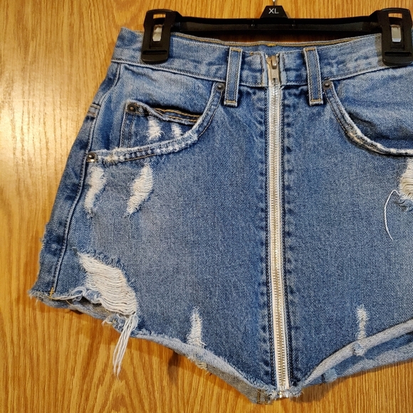 Carmar Beatrice distressed zip front denim skirt - Picture 6 of 12